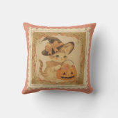 Retro Halloween Kitten Pillow クッション (裏面)