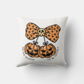 Retro Halloween Pumpkins Season to Be Spooky クッション (裏面)