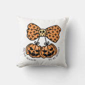 Retro Halloween Pumpkins Season to Be Spooky クッション (正面)