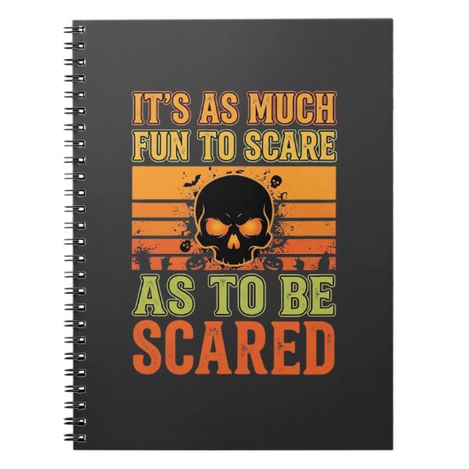 Retro Halloween Scare Skull Design_1 ノートブック (正面)