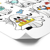 Retro Halloween Science Teacher Ghost Laboratory T ポスター (角)