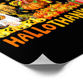 Retro Halloween Thanksgiving Christmas Happy Hallo ポスター (角)