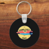 Retro Hana Y Hawaii Beach Surfing キーホルダー (正面)