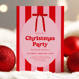 Retro Hand Drawn Christmas Party Invitation 招待状