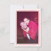 Retro Hand Drawn Cupid Modern Photo Wedding サンキューカード (裏面)