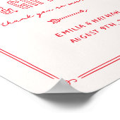 Retro Hand Drawn Cupid Wedding Cards & Gifts Sign ポスター (角)