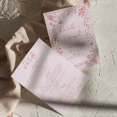 Retro Hand Drawn Floral Garden All In One Wedding 招待状