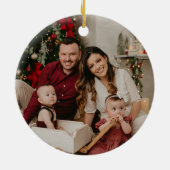 Retro Hand Drawn Friendsmas Christmas Party Photo セラミックオーナメント (裏面)