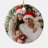 Retro Hand Drawn Friendsmas Christmas Party Photo セラミックオーナメント (裏面)