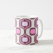 Retro Hand Drawn Geometric Square Pattern Minimal コーヒーマグカップ (正面右)