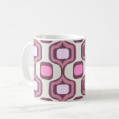 Retro Hand Drawn Geometric Square Pattern Minimal コーヒーマグカップ (正面左)