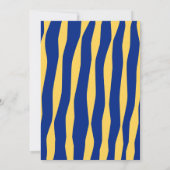 Retro Hand Drawn Handwritten Blue Italian Wedding 招待状 (裏面)