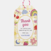 Retro Hand Drawn Quirky Birthday Party ギフトタグ (正面)