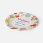 Retro Hand Drawn Quirky Birthday Party ペーパープレート (アングル)