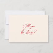 Retro Hand Drawn Red Unique Quirky Wedding RSVP (裏面)