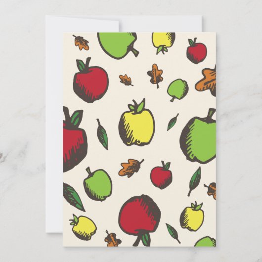 Retro Hand-drawn Thanksgiving Feast 招待状 (裏面)