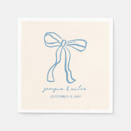 Retro Hand Drawn Wedding Napkins スタンダードカクテルナプキン