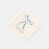 Retro Hand Drawn Wedding Napkins スタンダードカクテルナプキン (角)