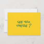 Retro Hand Written Drawn Colorful Funky Wedding  出欠カード (裏面)