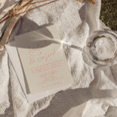 Retro Hand Written Whimsical All In One Wedding 招待状