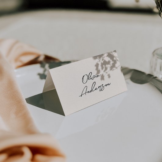 Retro Hand Written Whimsical Wedding Place Cards テーブルナンバー