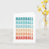 Retro Handball Vintage Gift カード (黄色い花)