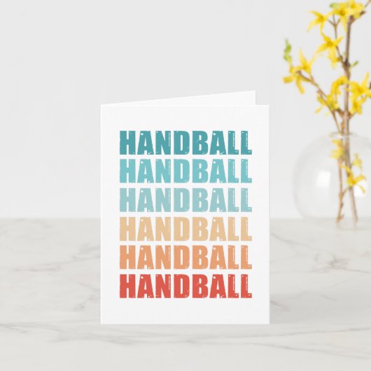 Retro Handball Vintage Gift カード (黄色い花)