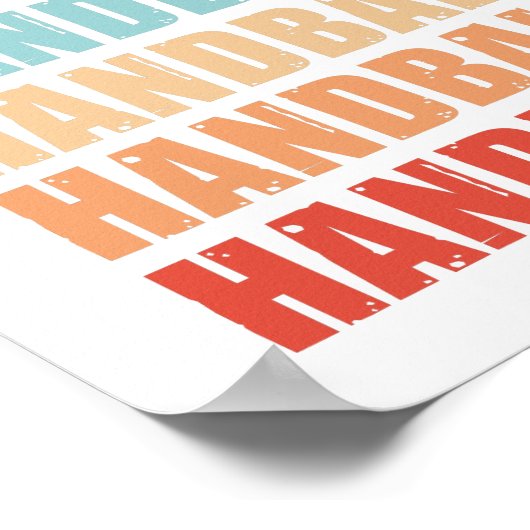 Retro Handball Vintage Gift ポスター (角)