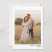 Retro Handwritten Minimalist Photo Wedding セーブザデート (正面)