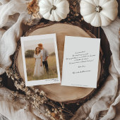 Retro Handwritten Minimalist Photo Wedding セーブザデート