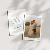 Retro Handwritten Minimalist Photo Wedding セーブザデート