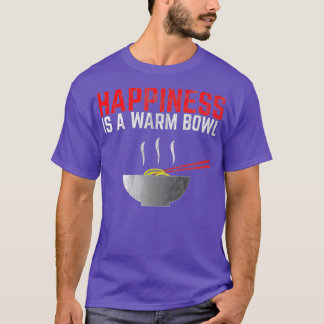 Retro Happiness Warm Bowl Japanese Noodle Ramen Tシャツ