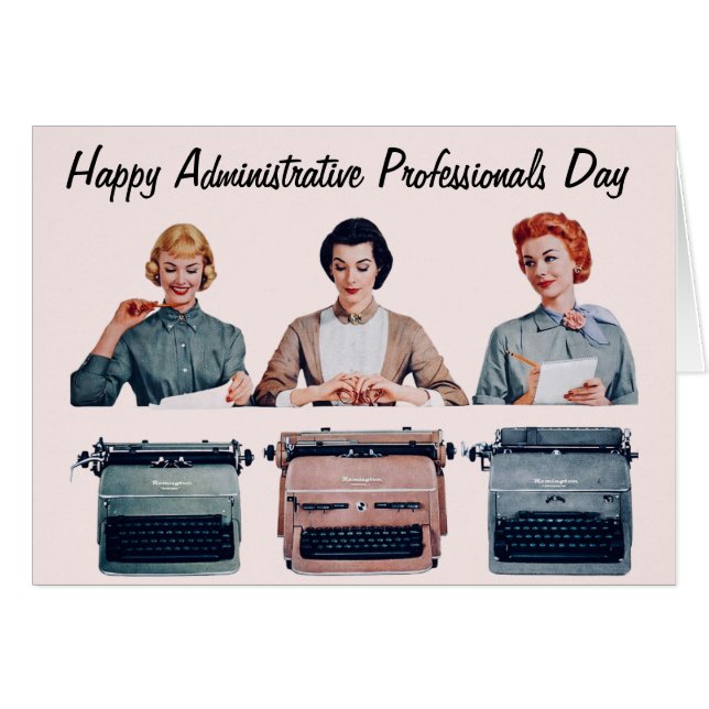 Retro Happy Administrative Professionals Day  (正面横)