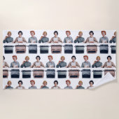 Retro Happy Administrative Professionals Day  ビーチタオル (正面)