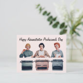 Retro Happy Administrative Professionals Day  ポストカード (スタンド正面)