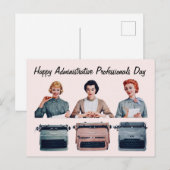Retro Happy Administrative Professionals Day  ポストカード (正面/裏面)