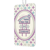Retro Happy New Year Sign – Celebrate Marquee カーエアーフレッシュナー (左)