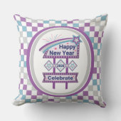 Retro Happy New Year Sign – Celebrate Marquee クッション (正面)