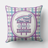 Retro Happy New Year Sign – Celebrate Marquee クッション (裏面)