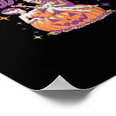 Retro Happy Summerween Funny Frankenstein Monster  ポスター (角)