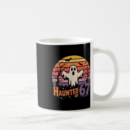 Retro Haunted Meme 67 Six Seven 6 7  コーヒーマグカップ (右)