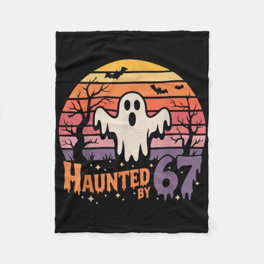 Retro Haunted Meme 67 Six Seven 6 7  フリースブランケット (正面)