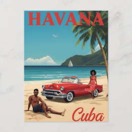 Retro Havana Beach Vibes ポストカード