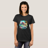 Retro Hawaii Map T-Shirts – Vintage usa map Tシャツ (正面フル)