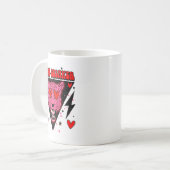 Retro Heart Breaker Valentines Day Tiger Love コーヒーマグカップ (正面左)