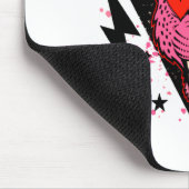 Retro Heart Breaker Valentines Day Tiger Love  マウスパッド (コーナー)