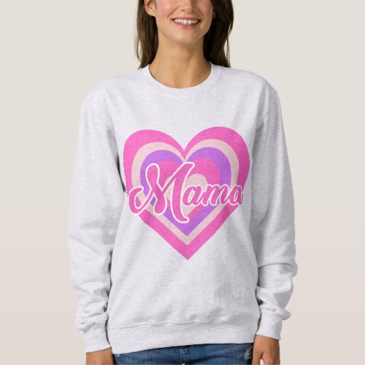 Retro Heart MAMA スウェットシャツ (正面)