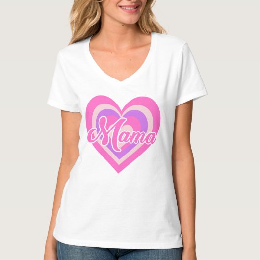 Retro Heart MAMA Tシャツ (正面)