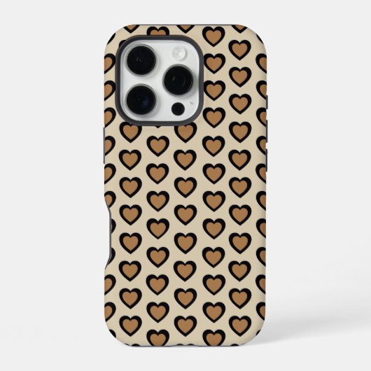 Retro Hearts Leopard iPhoneケース (裏面)