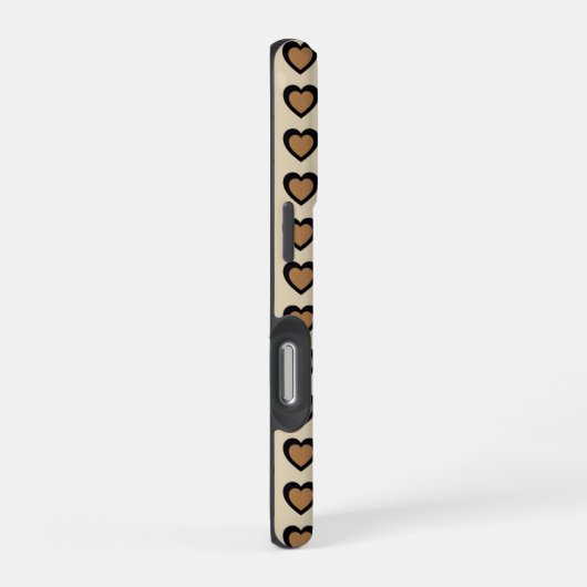 Retro Hearts Leopard iPhoneケース (右側面)